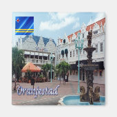 zAW010 ORANJESTAD, Aruba, Amerika, Fridge Magneet (Voorkant)