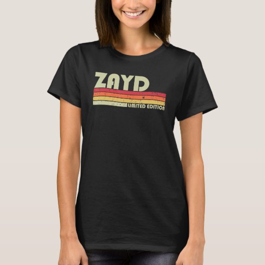 ZAYD Gift Naam Gepersonaliseerde Grappige Retro B T-shirt (Voorkant)