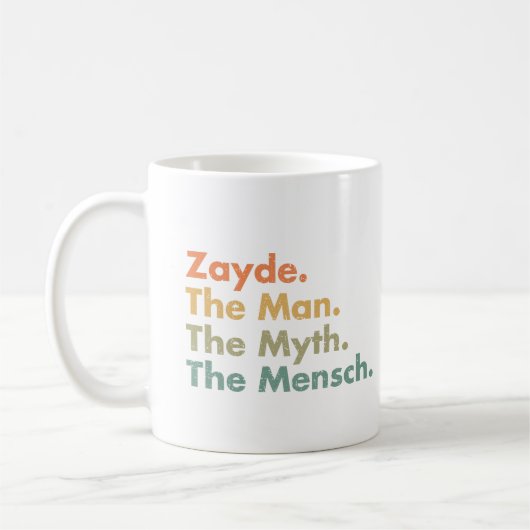 Zayde het Man The Myth the Mensch Koffiemok (Links)