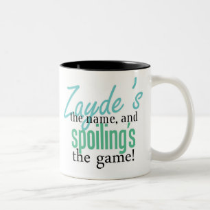 Zayde is de naam, en Spoiling is het spel! Tweekleurige Koffiemok