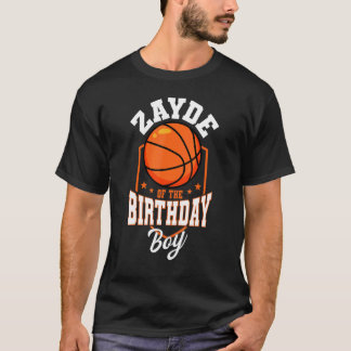 Zayde of the Birthday Boy Basketball Theme Bday Pa T-shirt
