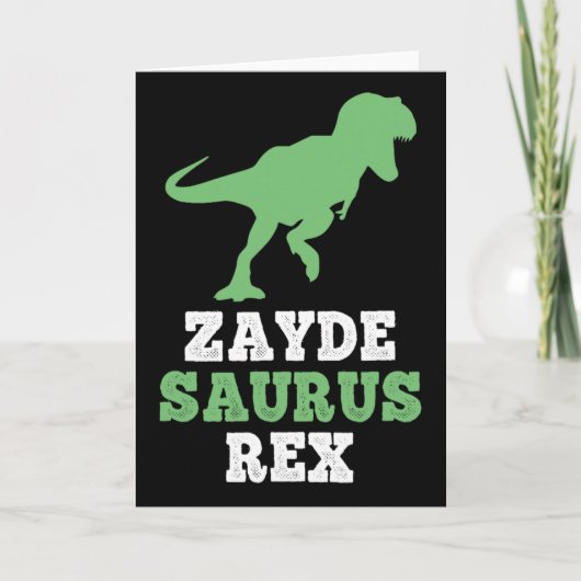Zayde-saurus Rex Dino Dinosaur Grappig Cool Zaydes Kaart (Voorkant)