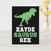 Zayde-saurus Rex Dino Dinosaur Grappig Cool Zaydes Kaart (Gele Bloem)