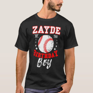 Zayde van het Baseball-thema van Birthday Boy Bday T-shirt