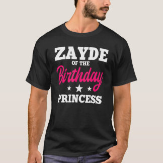 Zayde van het verjaardagsprinses feest verjaardags t-shirt