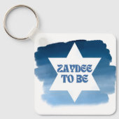 "Zaydee to be" Grappige nieuwe joodse opa Waterver Sleutelhanger (Voorkant)