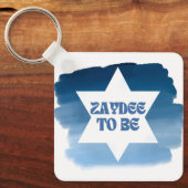 "Zaydee to be" Grappige nieuwe joodse opa Waterver Sleutelhanger (Voorkant)