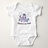 Zayde's Co-Piloot - Eenhorig Vliegtuig Romper (Voorkant)