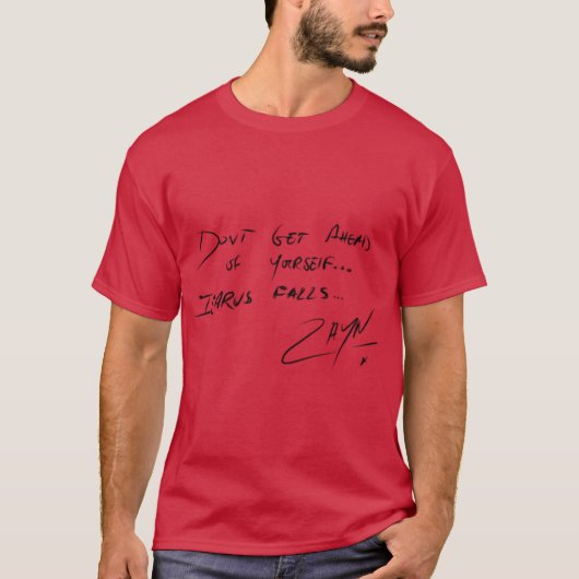 ZAYN MALIK ICARUS FALL HANDTEKENING T-SHIRT (Voorkant)