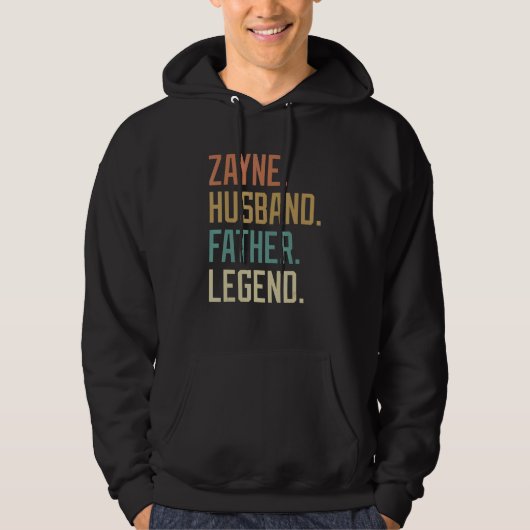 Zayne Husband Father Legend Vaderdag Retro Hoodie (Voorkant)