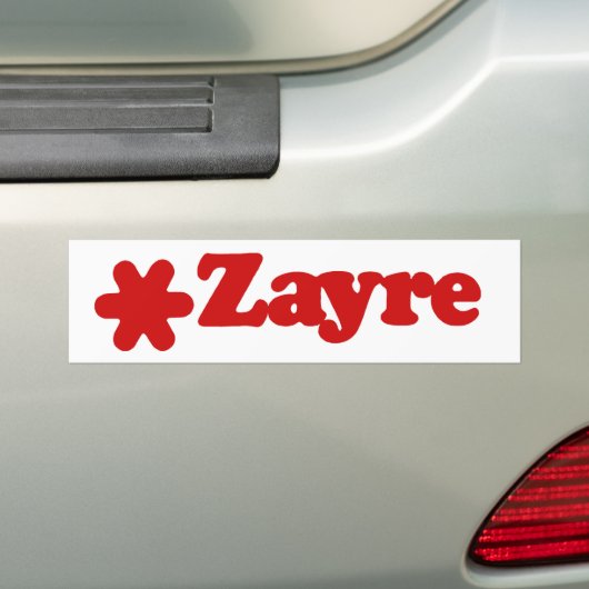 Zayre Bumpersticker (Op auto)