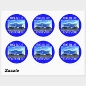 ZAZ420 GROOTS BLAUW VOOR ALTIJD! RONDE STICKER (Vel)