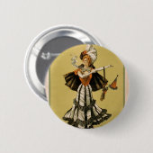Zaza, theater 'Mrs Leslie Carter' Ronde Button 5,7 Cm (Voorkant /achterkant)
