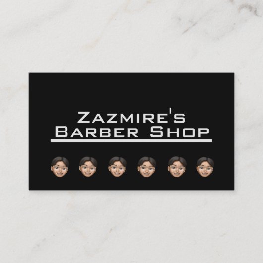 Zazmire's Barber Shop Cards Visitekaartje (Voorkant)