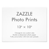 Zazzle Aangepast 13-inch x 10-inch foto afdrukken  (Voorkant)