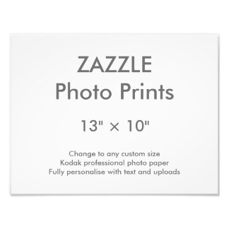 Zazzle Aangepast 13-inch x 10-inch foto afdrukken 