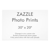 Zazzle Aangepast 30 x 20-inch foto afdrukken 76 x  (Voorkant)