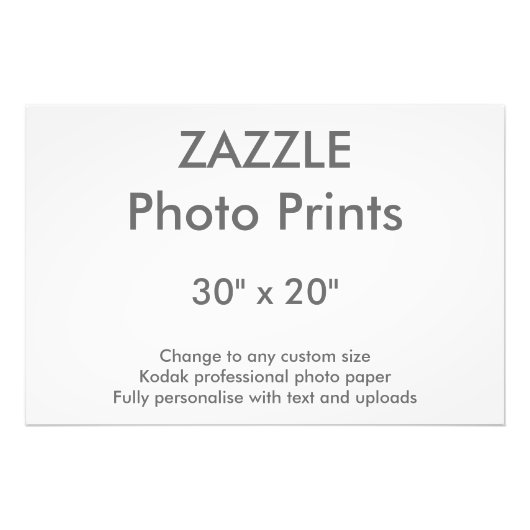 Zazzle Aangepast 30 x 20-inch foto afdrukken 76 x  (Voorkant)