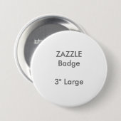 ZAZZLE - Aangepast, gedrukt 3-inch grote ronde bad Button 7,6 Cm (Voorkant /achterkant)