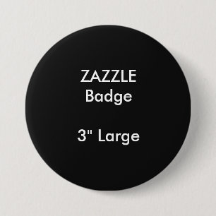 ZAZZLE - Aangepast, gedrukt 3-inch grote ronde bad Ronde Button 7,6 Cm