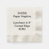 ZAZZLE Aangepaste ECRU Bedacht Luncheon Papieren s Servet (Voorkant)