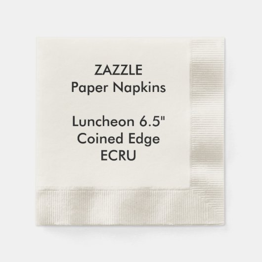 ZAZZLE Aangepaste ECRU Bedacht Luncheon Papieren s Servet (Voorkant)