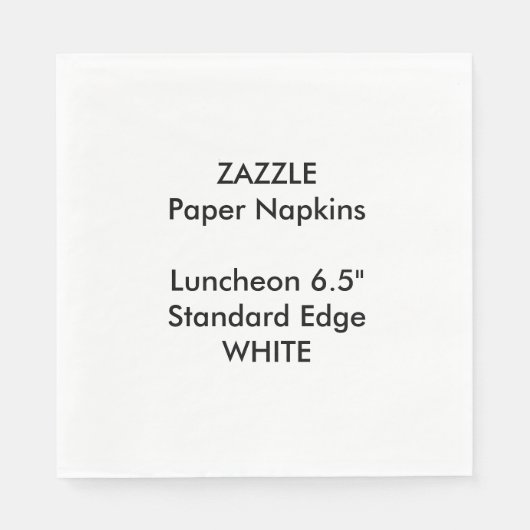 ZAZZLE Aangepaste Grote Witte Luncheon Papieren se Servet (Voorkant)