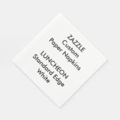 Zazzle Aangepaste Grote Witte Luncheon Papieren se Servetten (Hoek)