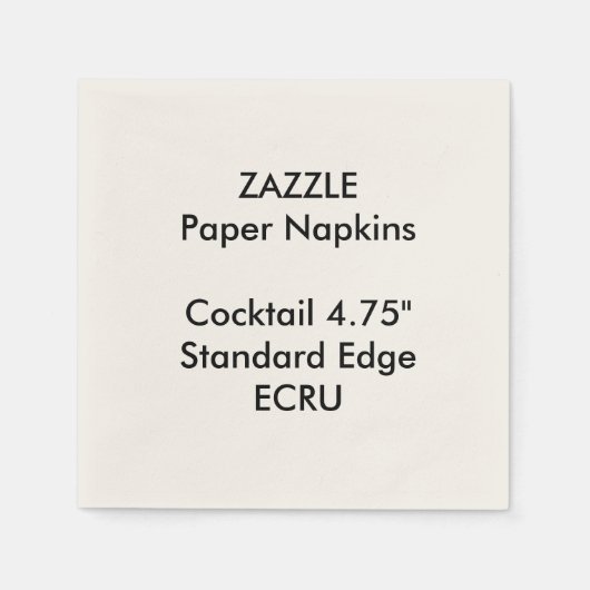 ZAZZLE Aangepaste Kleine ECRU Cocktail Papieren se Servet (Voorkant)