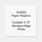 ZAZZLE Aangepaste Kleine Witte Cocktail Papieren s Servet (Voorkant)