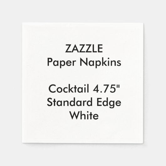 ZAZZLE Aangepaste Kleine Witte Cocktail Papieren s Servet (Voorkant)