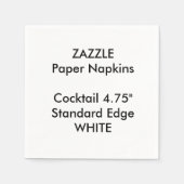 ZAZZLE Aangepaste Kleine Witte Cocktail Papieren s Servet (Voorkant)