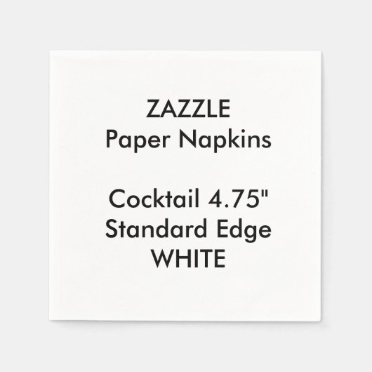 ZAZZLE Aangepaste Kleine Witte Cocktail Papieren s Servet (Voorkant)