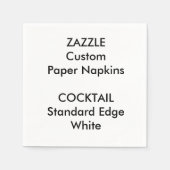 Zazzle Aangepaste Kleine Witte Cocktail Papieren s Servet (Voorkant)