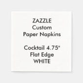 Zazzle Aangepaste Kleine Witte Cocktail Papieren s Servetten (Voorkant)