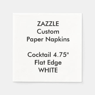 Zazzle Aangepaste Kleine Witte Cocktail Papieren s Servetten