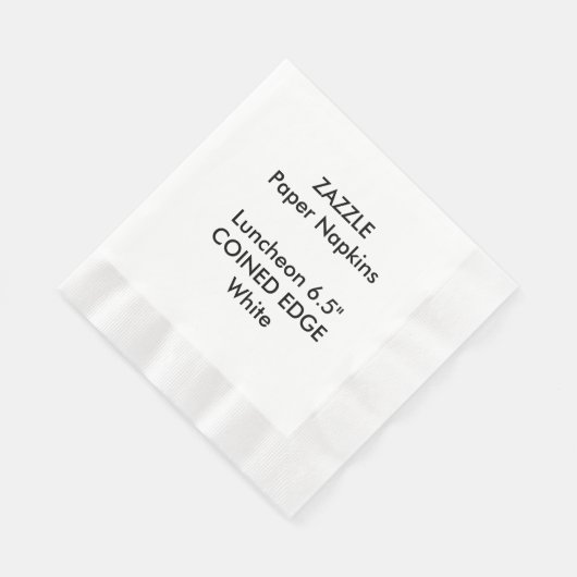 ZAZZLE Aangepaste Wit Bedacht Luncheon Papier Serv Servet (Hoek)