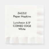 ZAZZLE Aangepaste Wit Bedacht Luncheon Papier Serv Servet (Voorkant)