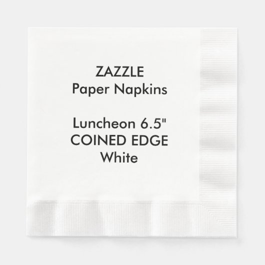 ZAZZLE Aangepaste Wit Bedacht Luncheon Papier Serv Servet (Voorkant)