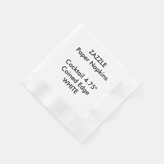 ZAZZLE Aangepaste WITTE Gemunt Cocktail Papier ser Servetten (Hoek)