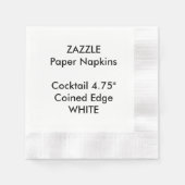 ZAZZLE Aangepaste WITTE Gemunt Cocktail Papier ser Servetten (Voorkant)