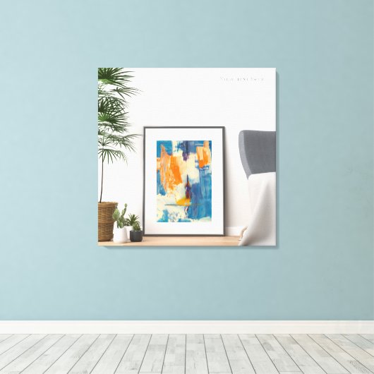 Zazzle abstracte canvaskunst canvas afdruk (Insitu (Houten vloer))