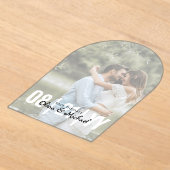 Zazzle Acryl Trouwkaart 'Save the Date' Ondoorzich Acryl Uitnodigingen (Laagn)