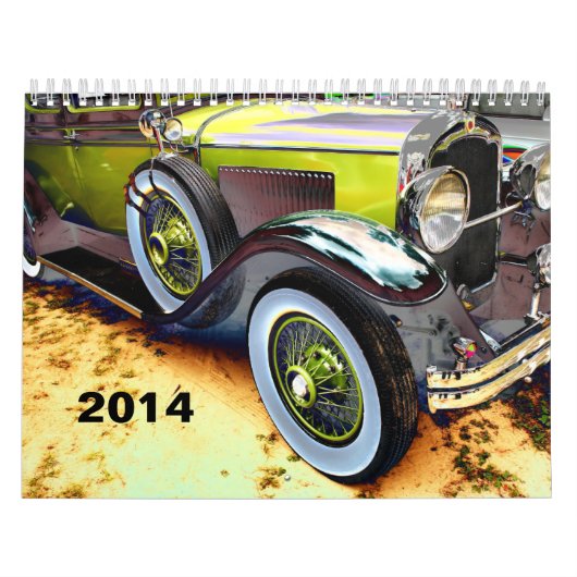 ZAZZLE AWARD 2014 antiek autokalender Kalender (Hoes)