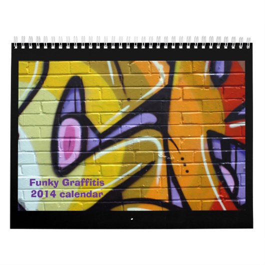 ZAZZLE AWARD graffiti-kalender 2014 Kalender (Hoes)