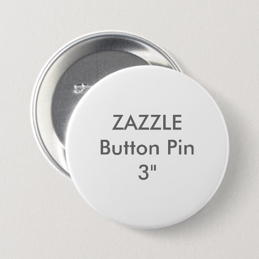 Zazzle Blank, aangepast, 3-inch groot Button (Voorkant /achterkant)