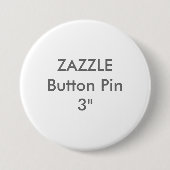 Zazzle Blank, aangepast, 3-inch groot Button (Voorkant)