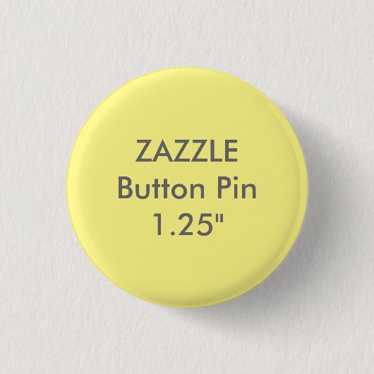 Zazzle Blank Button 1 1/4-inch Pin BLEEK GEEL (Voorkant)