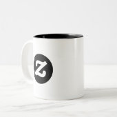Zazzle CircleZ Tweekleurige Koffiemok (Voorkant links)