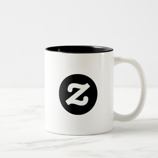 Zazzle CircleZ Tweekleurige Koffiemok (Rechts)